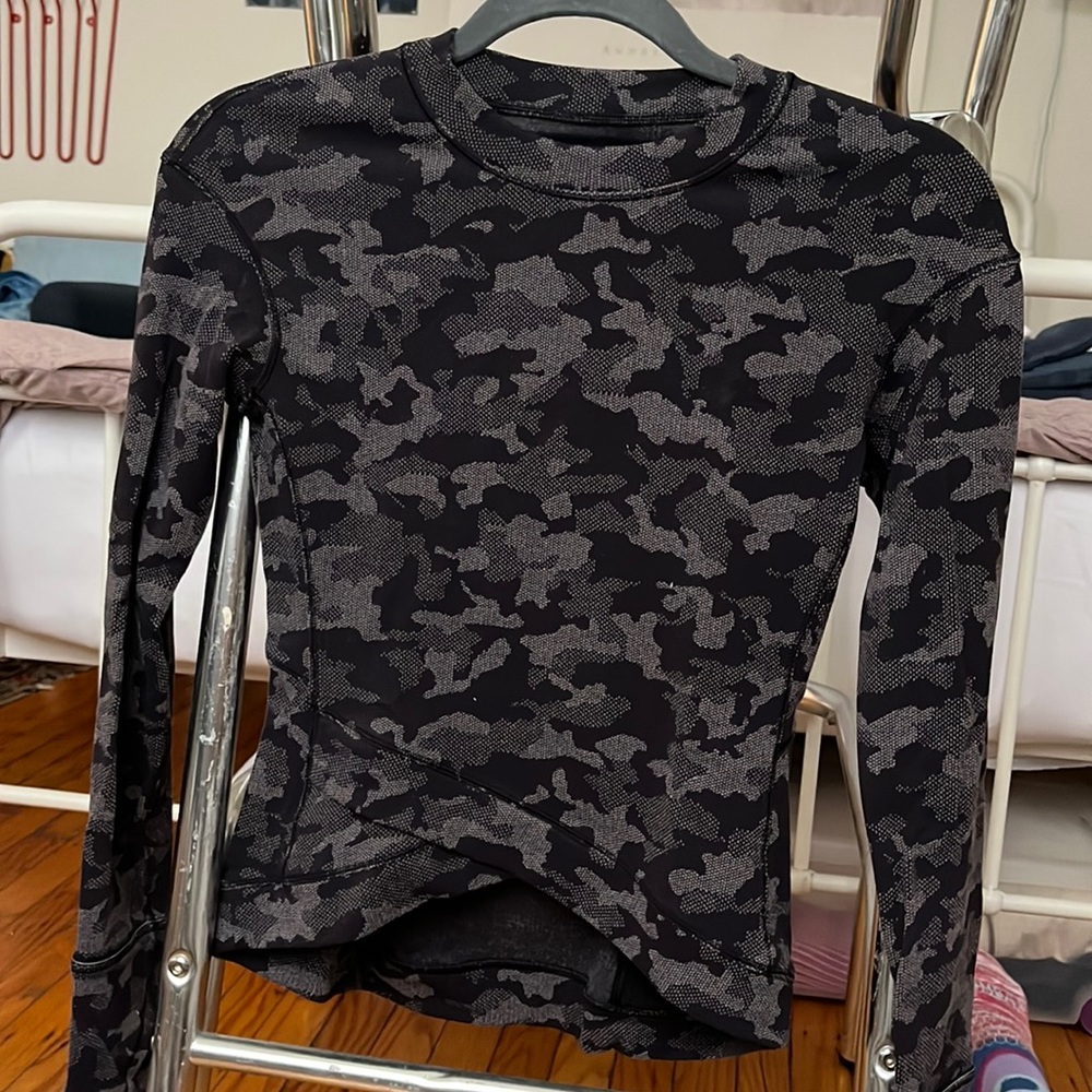 Camouflage Long Sleeve Lululemon Running Top
